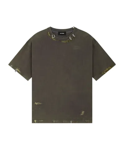 We11 Done Faded-effect T-shirt In Brown