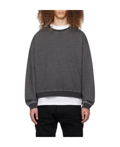 We11 Done Faded Round-necked Sweater In Black