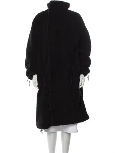 Pre-owned We11 Done Faux Fur Coat In Black
