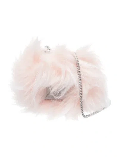 Pre-owned We11 Done Faux Fur Shoulder Bag In Pink