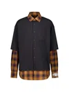 We11 Done Flannel Check-pattern Shirt In Black
