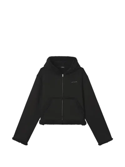 We11 Done Fleece-trim Zip-up Hoodie In Multi