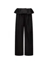We11 Done Folded Button-fastening Trousers In Black