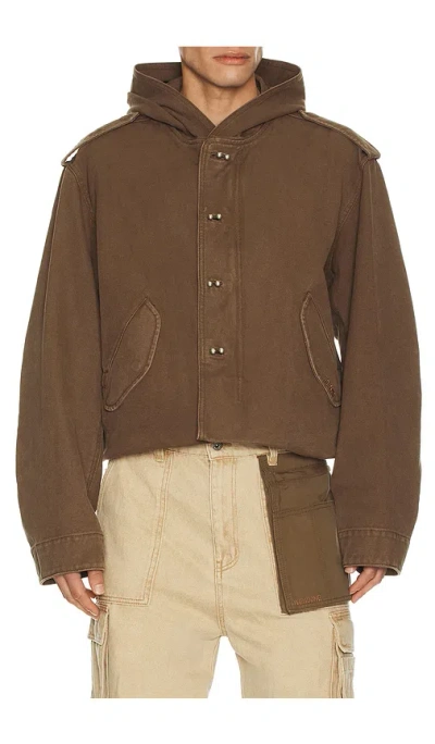 We11 Done Folded Shortened Jacket In Black