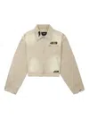 We11 Done Frayed Plaid-panel Jacket In Neutral