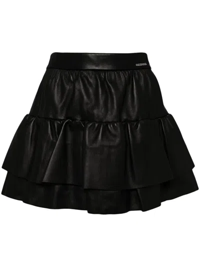 We11 Done Frill Mini Skirt In 黑色