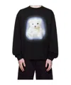 We11 Done Glow Teddy Long-sleeved T-shirt In Black
