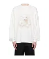 We11 Done White Glow Teddy Long-sleeved T-shirt In White