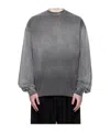 We11 Done Gradient Dye Long Sleeve T-shirt In Gray