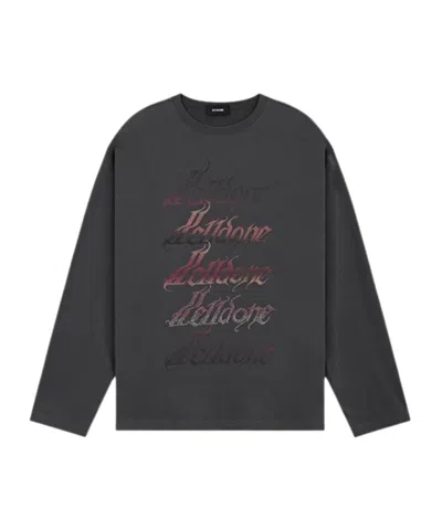 We11 Done Gradient Logo Long-sleeve T-shirt In Green
