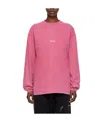 We11 Done Graphic-print Cotton Sweatshirt In Pink