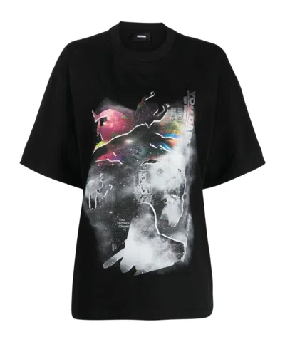 We11 Done Graphic-print Cotton T-shirt In Black