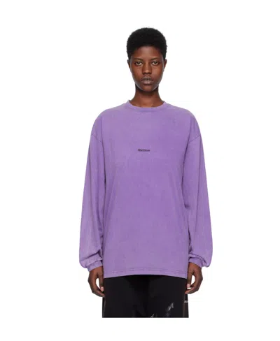 We11 Done Graphic-print Cotton T-shirt In Purple