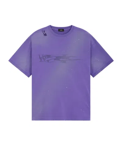 We11 Done Graphic-print Cotton T-shirt In Purple