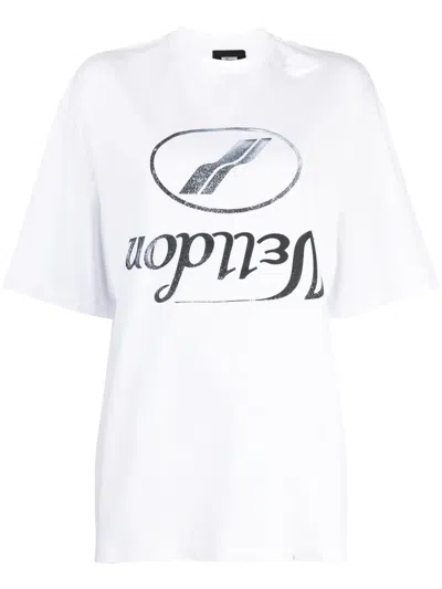 We11 Done Graphic-print Cotton T-shirt In White