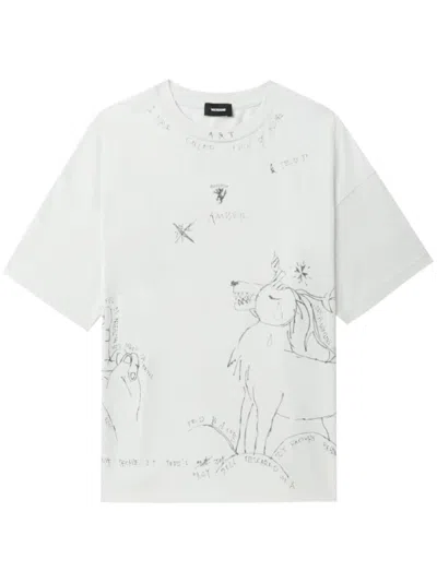 We11 Done Graphic-print Cotton T-shirt In White