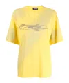 We11 Done Graphic-print Cotton T-shirt In Yellow