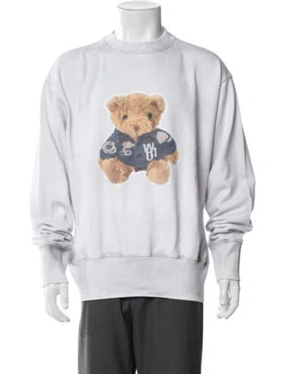 Pre-owned We11 Done Graphic Print Crew Neck Sweatshirt In White