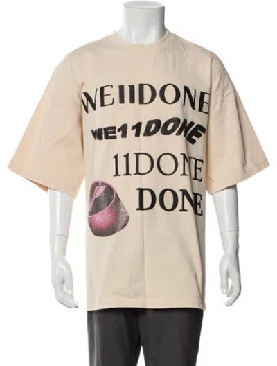 Pre-owned We11 Done Graphic Print Crew Neck T-shirt In Neutral
