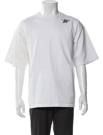 Pre-owned We11 Done Graphic Print Crew Neck T-shirt In White