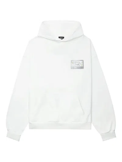We11 Done Graphic-print Hoodie In Gray