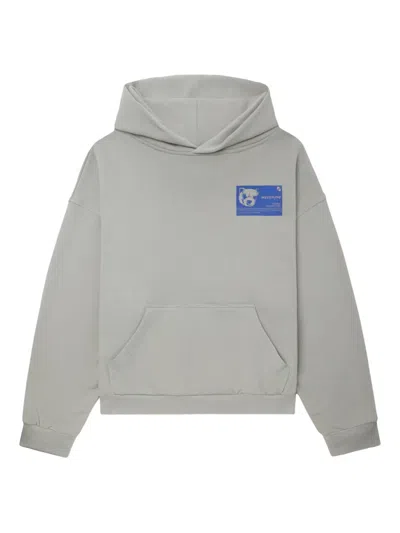 We11 Done Graphic-print Hoodie In Gray