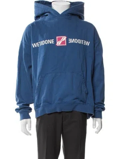 Pre-owned We11 Done Graphic Print Jacket In Blue