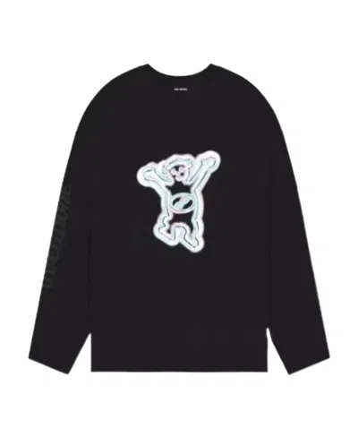 We11 Done Graphic-print Long-sleeve T-shirt In Black