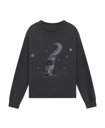 We11 Done Graphic-print Long-sleeve Top In Black