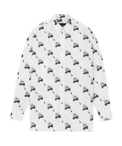 We11 Done Graphic-print Oversized Shirt In White