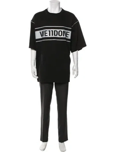 Pre-owned We11 Done Graphic Print Short Sleeve Shirt In Black