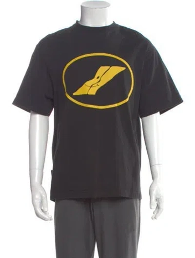 Pre-owned We11 Done Graphic Print Short Sleeve Shirt In Gray