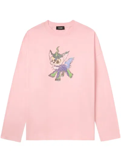 We11 Done Graphic-print Sweatshirt In Pink