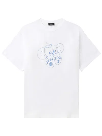 We11 Done White Monster T-shirt In Ivory
