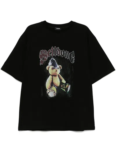 We11 Done Graphic Print T-shirt In Black