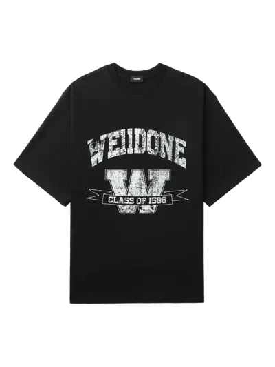 We11 Done Graphic-print T-shirt In Black