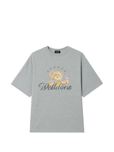We11 Done Graphic-print T-shirt In Gray