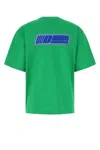 We11 Done Grass Green Cotton Oversize T-shirt In Green