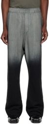 We11 Done Gray & Black Gradient Sweatpants In Black