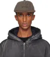 We11 Done Gray & Brown Work Cap In Grey
