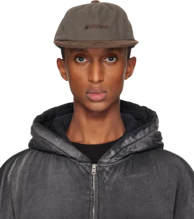 We11 Done Gray & Brown Work Cap In Grey