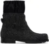 We11 Done Gray Brushed Chelsea Boots In Dark Grey