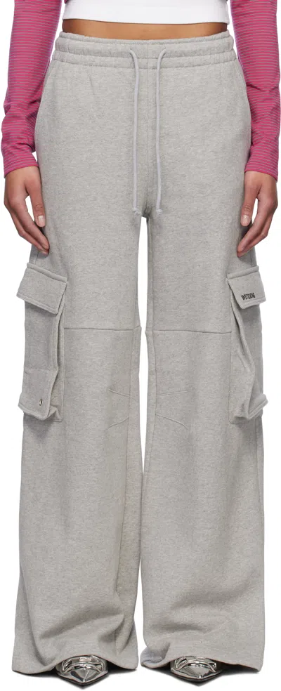 We11 Done Gray Cargo Lounge Pants In M/grey