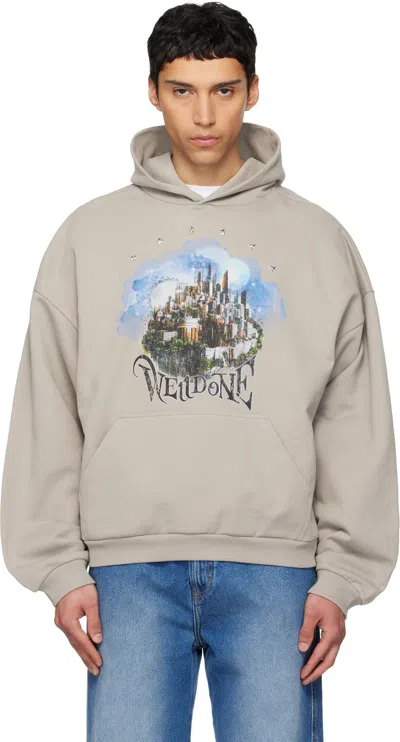 We11 Done Gray City Hoodie