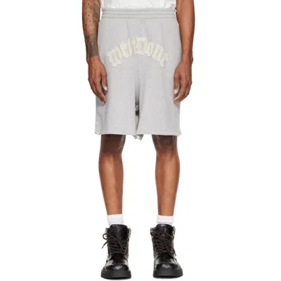 We11 Done Gray Inside-out Bermuda Sweat Shorts In Pattern