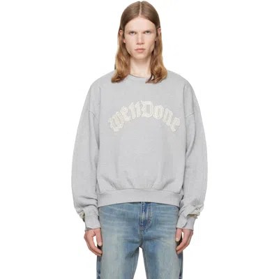 We11 Done Gray Inside-out Sweatshirt