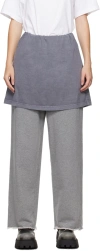 WE11 DONE GRAY LAYERED LOUNGE PANTS