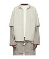 We11 Done Gray Layered Shirt In Multi
