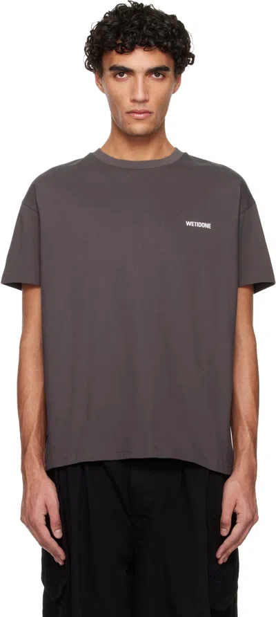 We11 Done Gray Mini Logo T-shirt