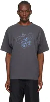 We11 Done Gray Monster T-shirt In Charcoal